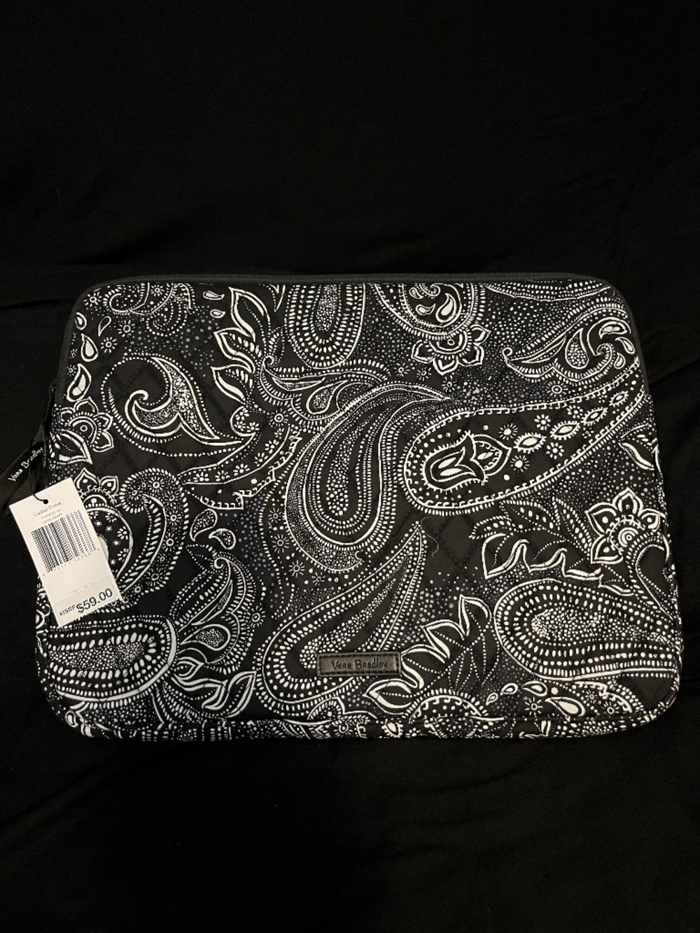 NWT Vera Bradley Stellar Paisley Quilted Cotton Laptop Sleeve